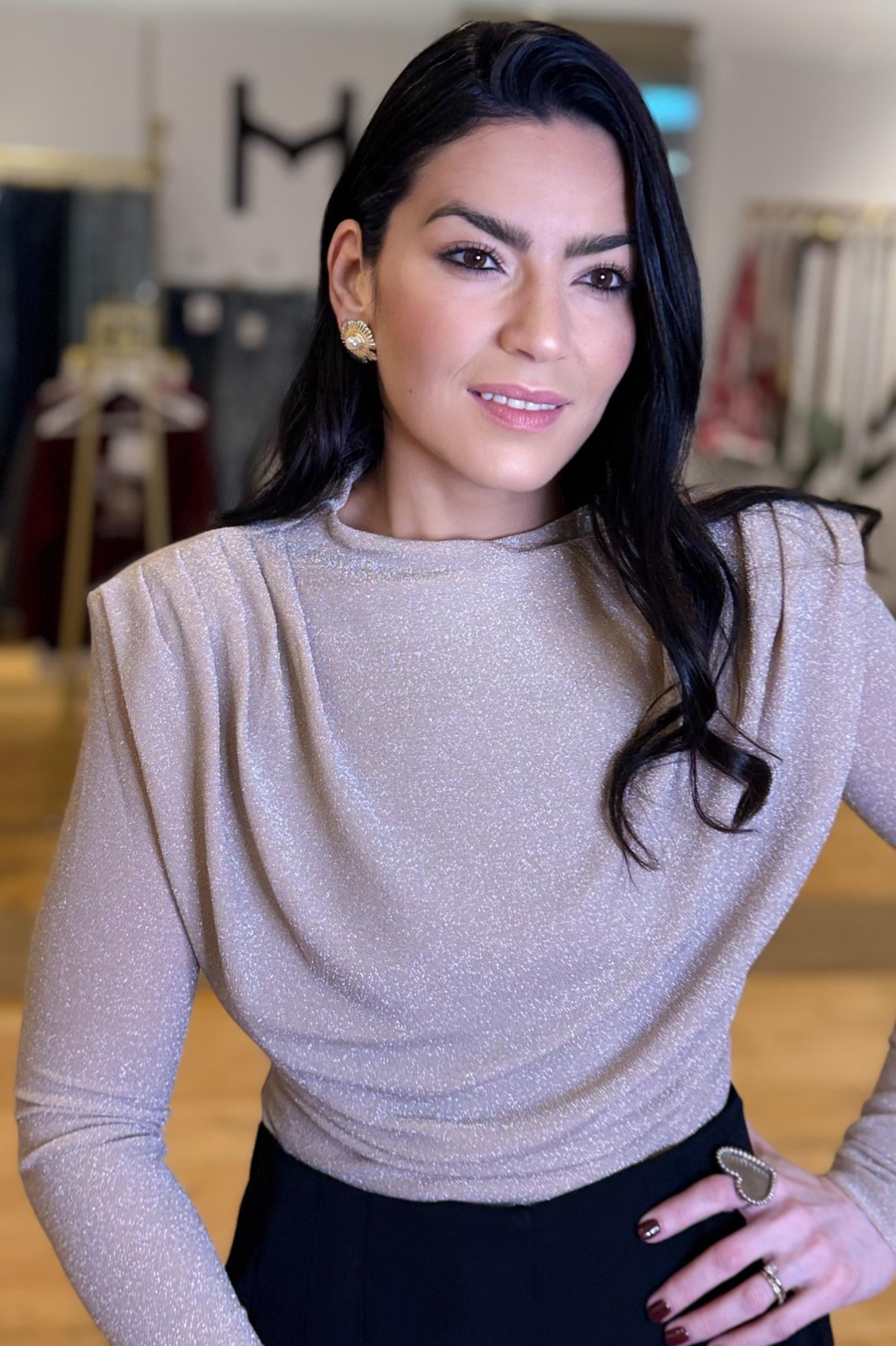 Drape Sparkle Blouse