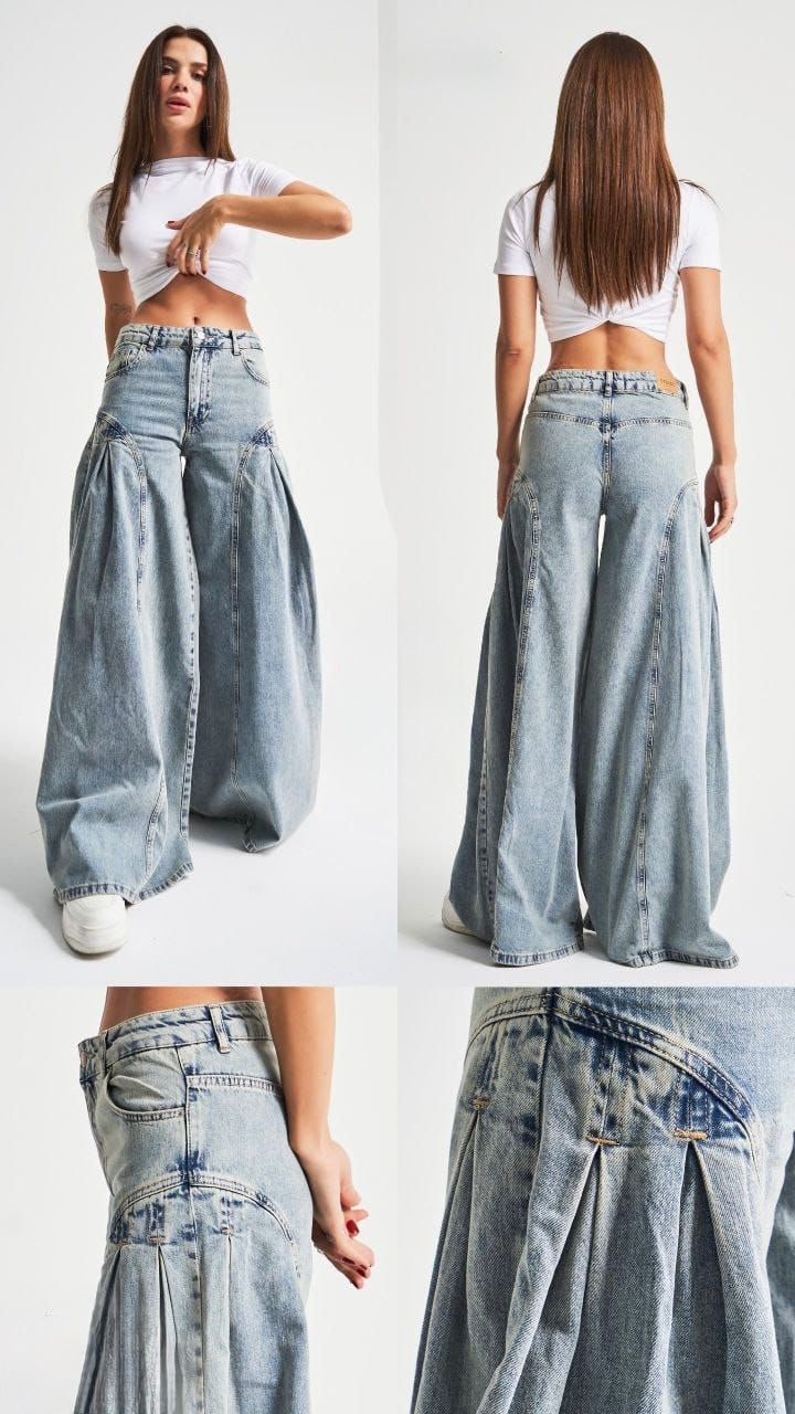 Elephant Leg Mid-Rise Statement Jean