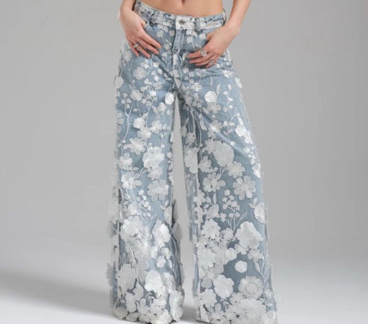 Floral Jeans