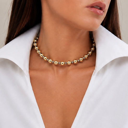 Choker Bold Gold & Silver