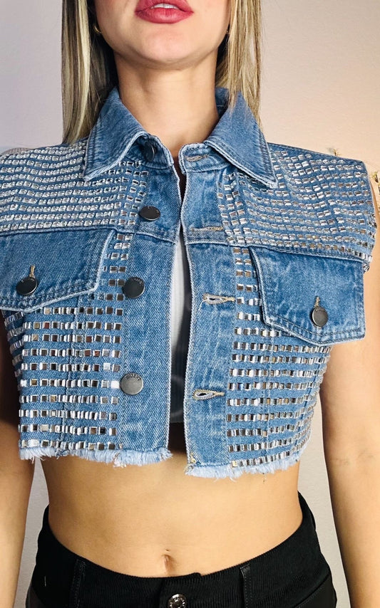 Glam Denim Vest