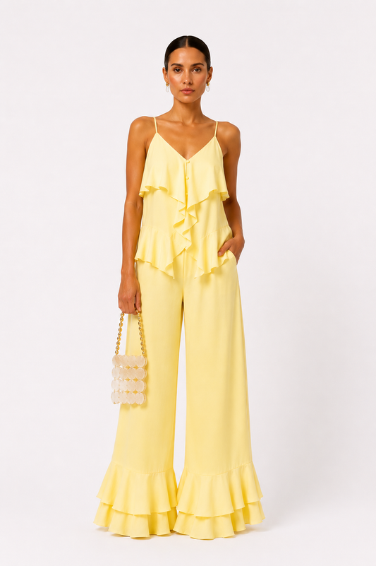 Butter Yellow Ruffle Set