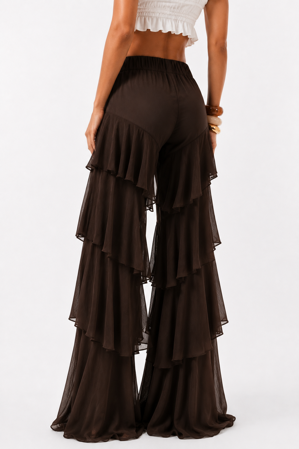 Chocolate Ruffle Pants
