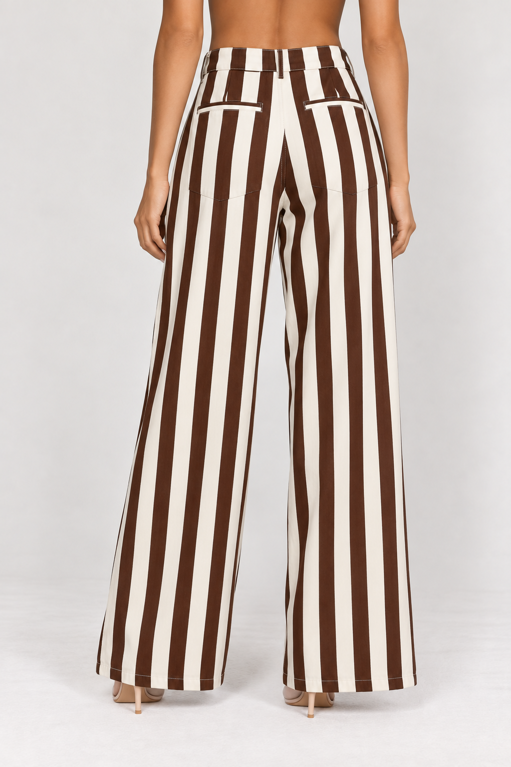 Nadine Striped Wide-Leg Pants