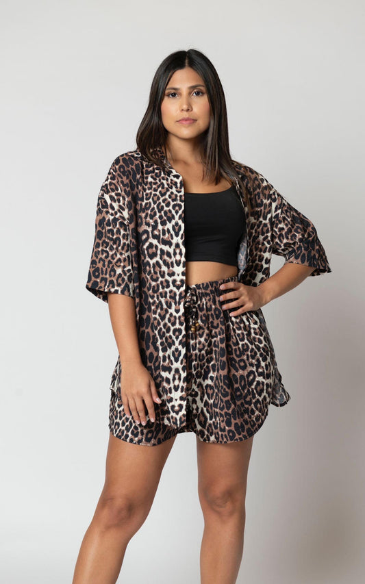 Cheetah Short Set