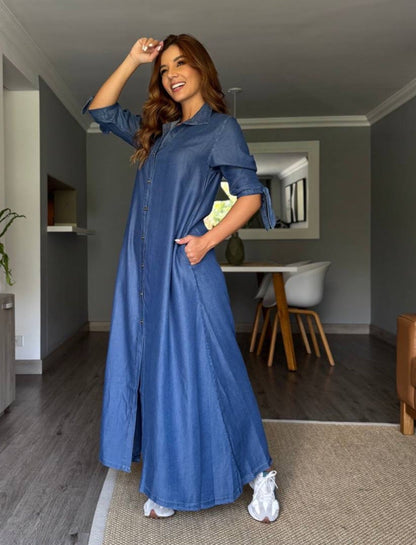 Denim Maxi Dress