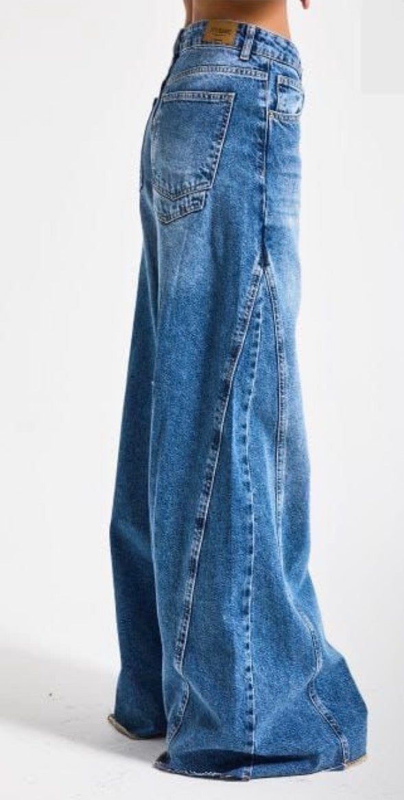 Seam Denim Palazzo