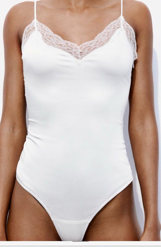 Lace Trim Bodysuit