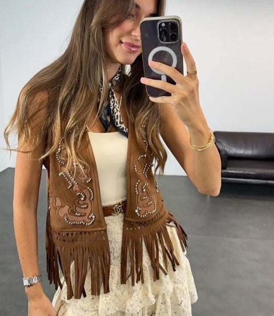 Boho Fringe Vest