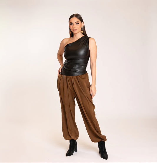 Glam Satin Aladdin Pants