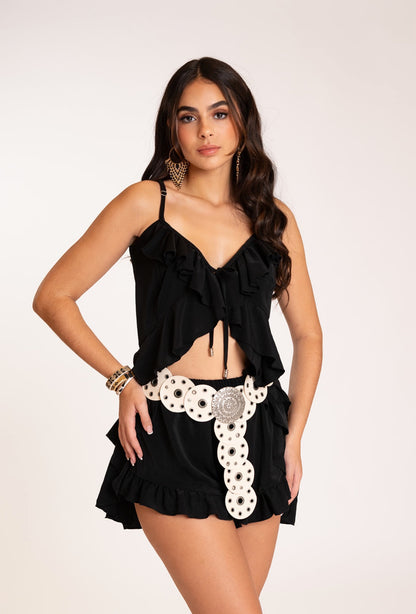 Midnight Ruffle Set