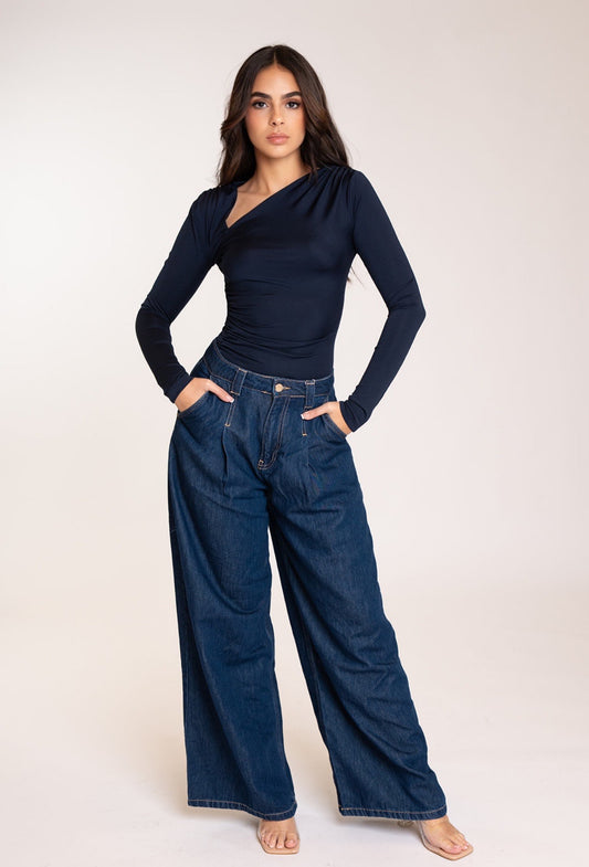 Dark Tencel Denim Pant