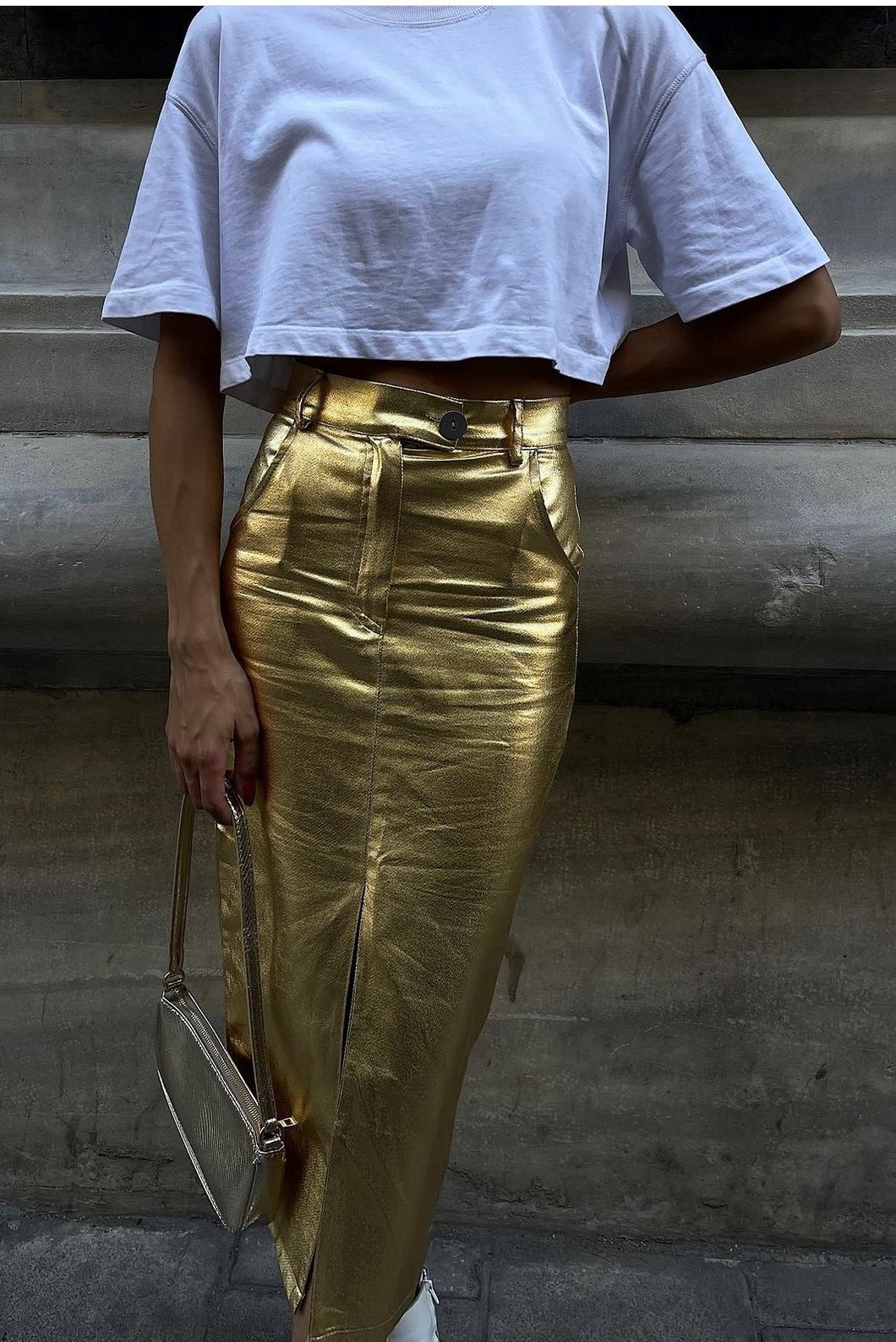 Shine Metallic Skirt