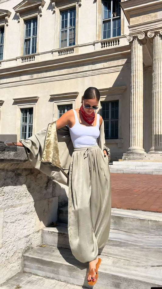 Glam Satin Aladdin Pants