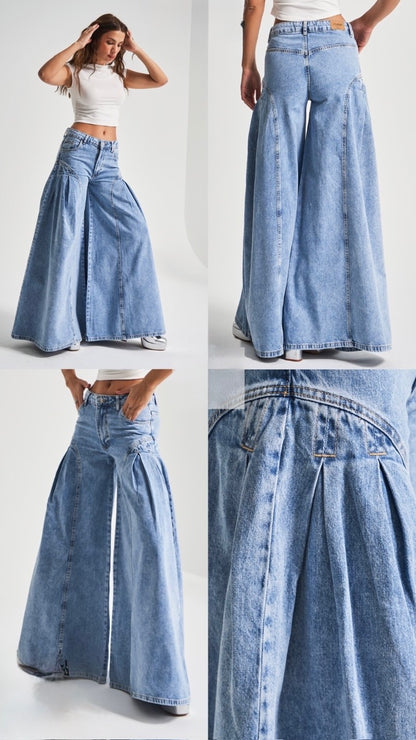 Elephant Leg Mid-Rise Statement Jean