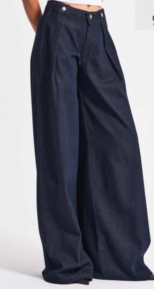 Palazzo Sculpted Denim