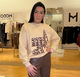 Amore Leopard Cozy Sweater