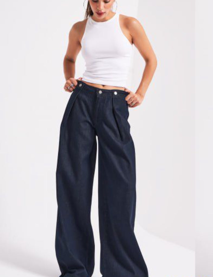 Palazzo Sculpted Denim