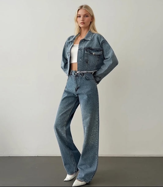 Diamond Wide Leg Jeans