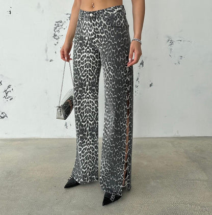 Shine Animal Print Pants