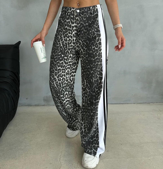 Leopard Luxe Grey Pants