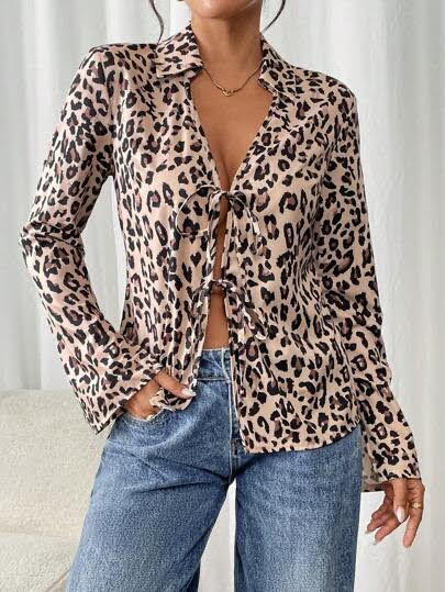 Leopard Lace Blouse