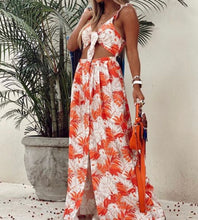 Load image into Gallery viewer, Orange Flower Dress
