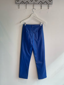 Lorena Blue Leather Pants