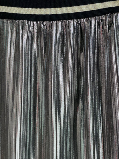 Metallic Pleated Skirt